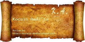 Kocsis Amáta névjegykártya